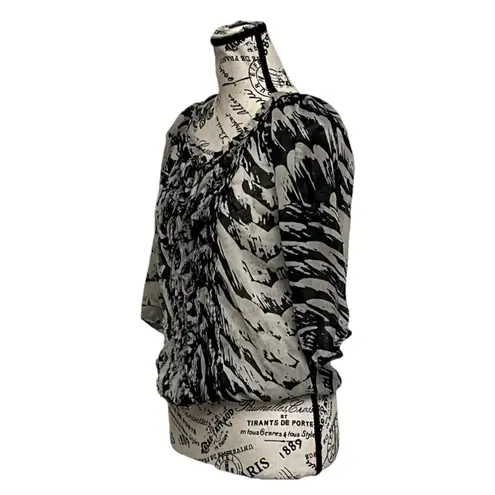 EXPRESS Vtg Y2k Zebra Print Sheer  Cropped Blouse XS GRUNGE M Party Going Out