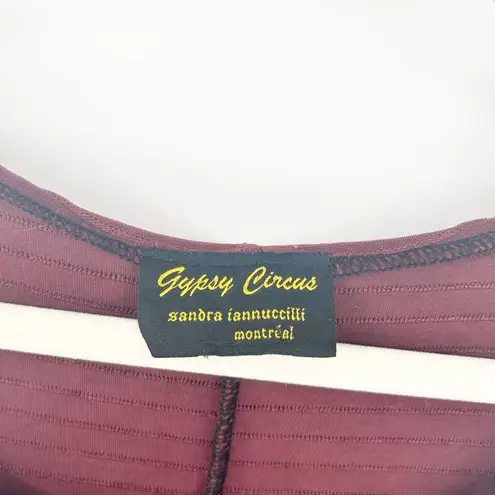 Gypsy Circus Womens Vintage Stempunk Emo Dark Goth Lace Midi Dress Size S Red