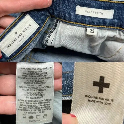 Imogene and Willie Elizabeth Indigo High-rise Skinny Leg Stretch Denim Jeans SZ 25