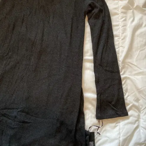 Michael Lauren MLM-8051-CSW Harvest L/S Crew Neck Dress Size Large Charcoal (F4)