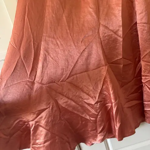 90s Vintage MCX sz L Womens Pink Satin ALine Pull On Maxi Skirt y2k Feminine USA Size L