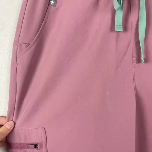 FIGS  Technical Collection Scrub Top & Jogger Pants Set Mauve Pink M Top L Pants - Image 7
