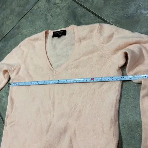 Charter Club Women's Sweater V-Neck Cashmere Ladies Blush Creme Sz XS Casual