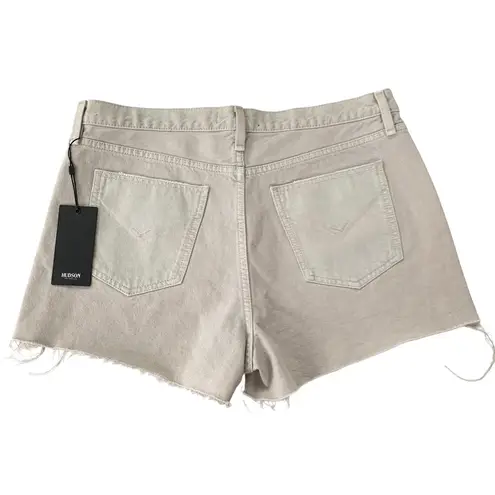 Hudson Jeans HUDSON Jean Shorts Lori High Rise Short In Distressed Peyote Beige Size 32 NWT