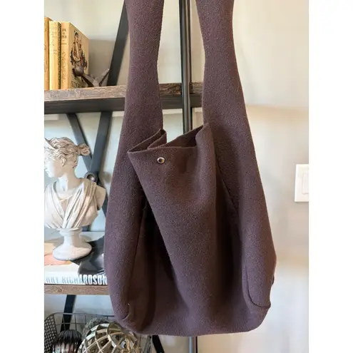 Aya Muse Vale Knit Wool Crossbody Bag Brown Womens Size OS