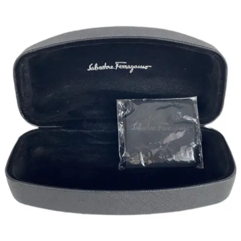 Salvatore Ferragamo Luxurious Black and Tan Sunglasses