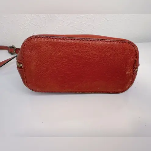 Pratesi Firenze Red Small Italian Leather Crossbody Bag VGUC