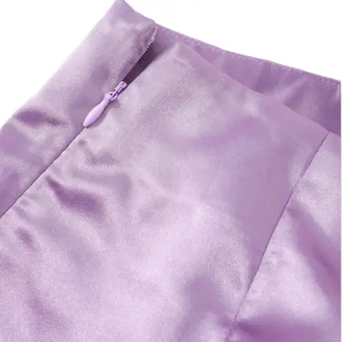 🆕Satin Side Zip Purple Mini Skirt Size XS
