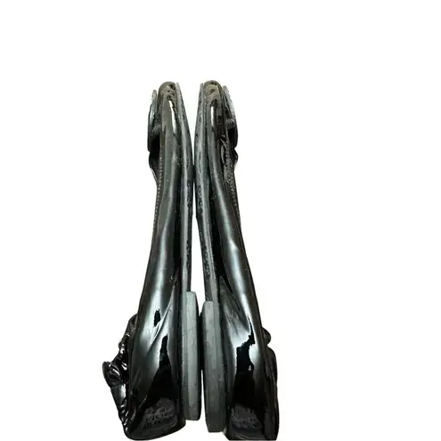 Torry Burch Patent Flat Ballet Black Leather Shoes Size 9Mp
