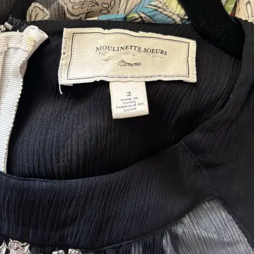 Moulinette Soeurs Silk Slip Dress Womens 2 Multicolor Paisley Boho Art To Wear