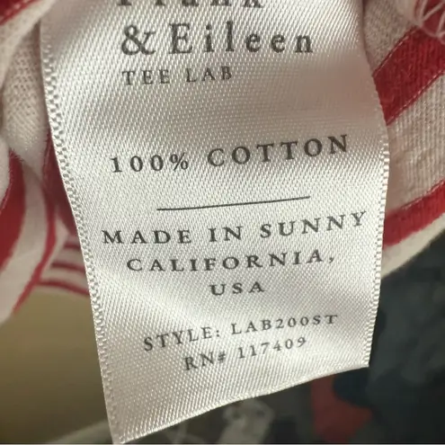 Frank & Eileen Josephine French Tee in White Double Decker Red Size Med Womens