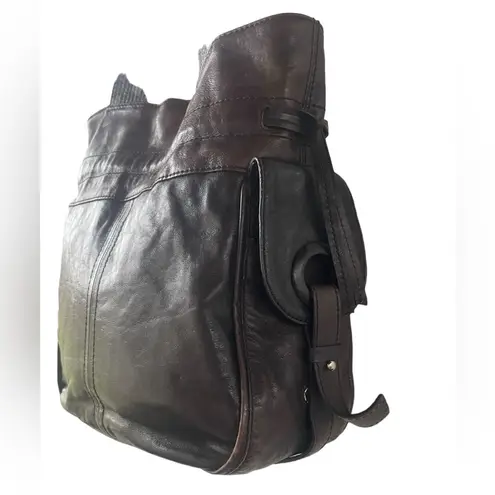 Francesco Biasia Black Leather Designer
Bag. Hobo Bag, Tote