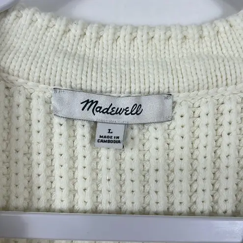 Madewell  Cutaway Sweater Vest in Bright Ivory Size Large NWT