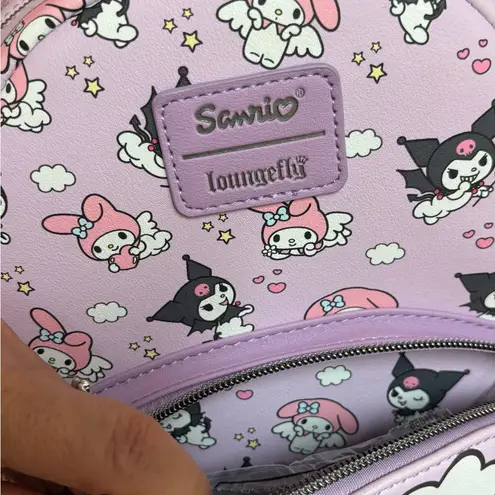 Lounge Fly NWT Sanrio Kuromi and My Melody mini Backpack purple purse bag