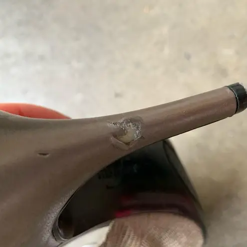 Alfani I Alexis Pewter peep-toe sling back pumps