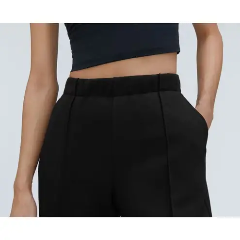 Everlane NWT  Womens Black Mid-Rise Pleated Dream Wide Leg Work Pants Size 2XS