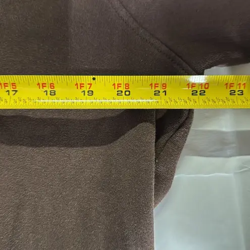 Rebecca Malone Brown Sweatshirt embroidered Owl Design collar neutral M fall