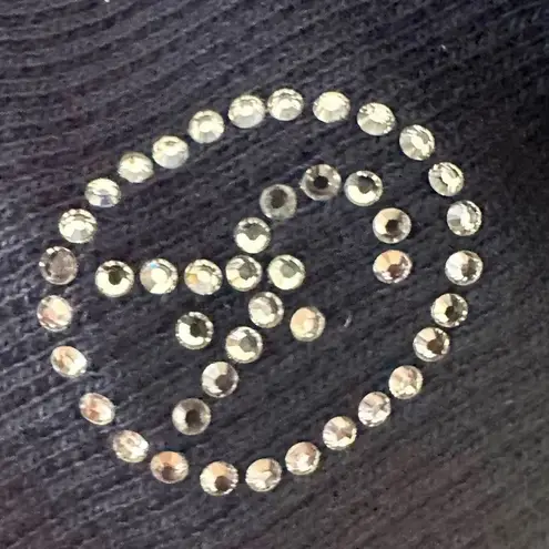 Christine Alexander blue rhinestone button hoodie