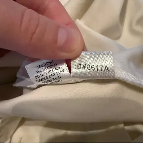 Ann Taylor Wide Leg Dress Pants Women’s Size 12 Ivory Mid Rise Work Trousers