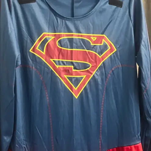 Rubies HALLOWEEN SUPERGIRL womens costume Large blue red dress cosplay