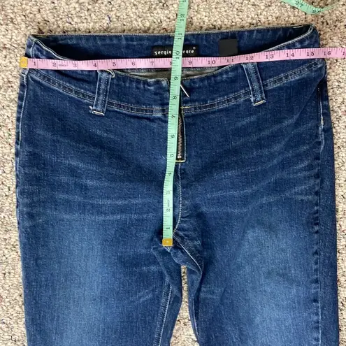 Sergio Valente Designer Denim Low Rise '90s Zipper Only Fly Bootcut Jeans Sz 30 Blue