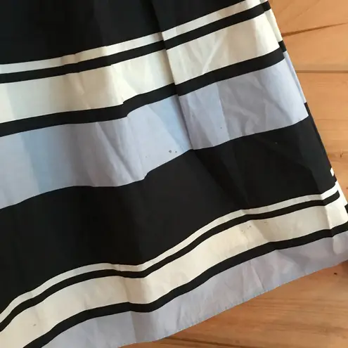 Dolce & Gabbana BLUE/WHITE STRIPED MIDI SKIRT
