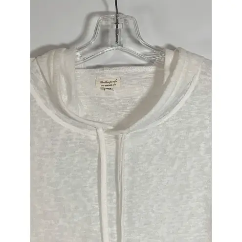 Weatherproof Vintage Women's Hooded White See Through Jacket Long Sleeve Small