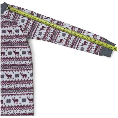 P.J. Salvage Womens Medium Deer Fair Isle Holiday Pajama One Piece Jumpsuit