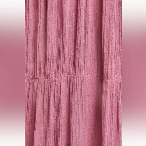 Elan Ruched Tiered Cover Up Maxi Dress X-Small PINK VIOLET 