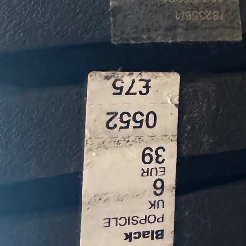 River Island Black Knit Sock Chunky Heel Knee High Boots Womens Size 6 EUR 39