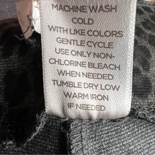 Avenue Size 22/24 Average Animal Print Cropped Leggings Black Gray Brown