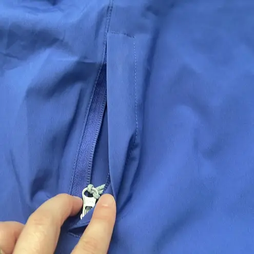 Free Country Royal Blue Hooded Rain Jacket Size Large