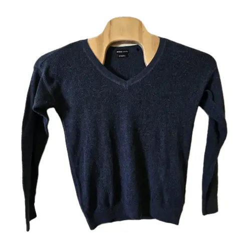 prAna Milani Organic Cotton Wool Blend V- Neck Pullover Jumper Sweater Medium