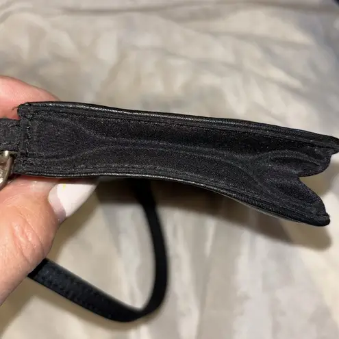 PELLE STUDIO BRAND LITTLE BLACK PURSE LEATHER ZIP CLOSURE SWEET & STYLISH