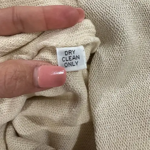 St. John Boutique Cream Textured Bomber Jacket with High Collar