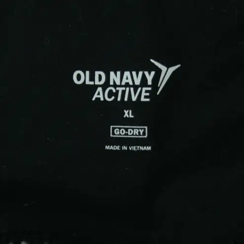 Old Navy Active Black Go-Dry Leggings with Double White Stripes Womens Size XL