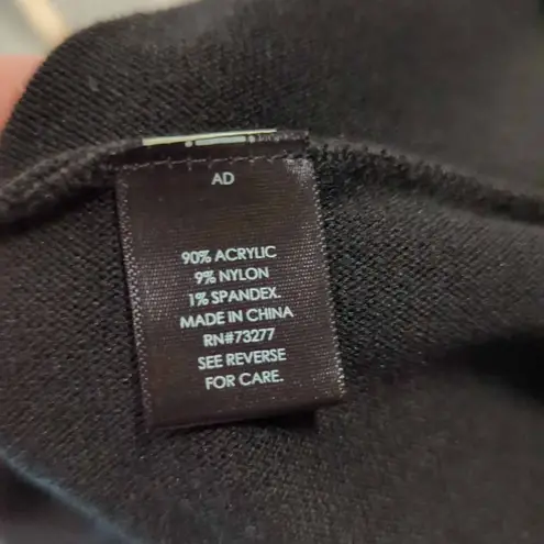 Jason Wu Jw Dress Black Sweater Sequins Cuff Woman's XL Knee Length Soft