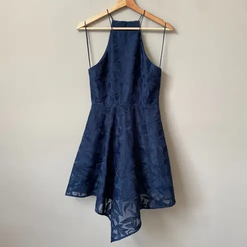 Keepsake Revolve Women's Size Small Sleeveless Plain Sight Lace Mini Dress Navy Blue