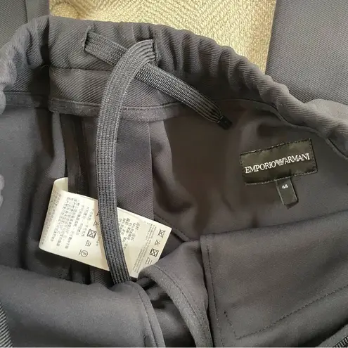 Emporio Armani Black Button Fly Crop Pants 44 8