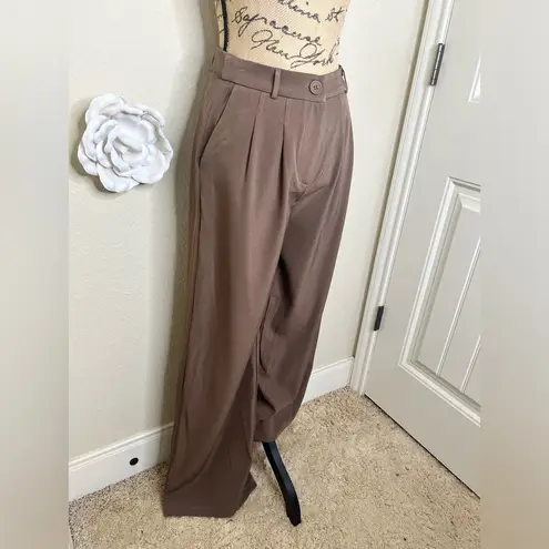 Princess Polly NTM: Chocolate Brown Archer High Waist Pants Sz 6