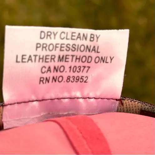 Margaret Godfrey Vintage Genuine Leather Western Pink Poncho with Fringe