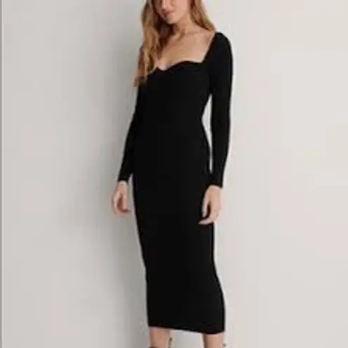 Mango Ribbed Midi Dress