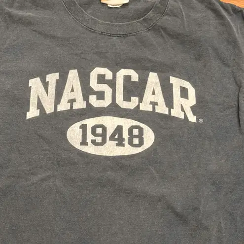 NASCAR Blue TShirt Graphic Tee Retro M Cars Racing Size M