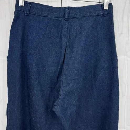 American VINTAGE Cherokee 1970s Pleated Mom Jeans Size 10/12 High Rise Dark Wash Blue