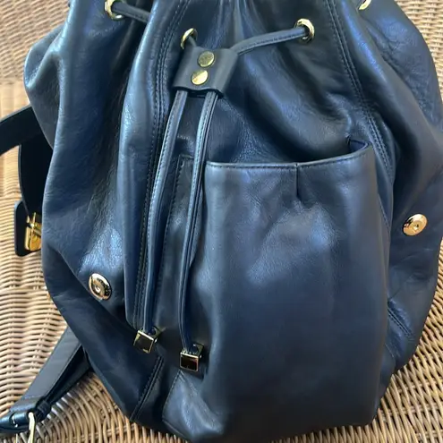 Retail $1,495 VALLAS Los Angeles black leather backpack. Sold out in stores.