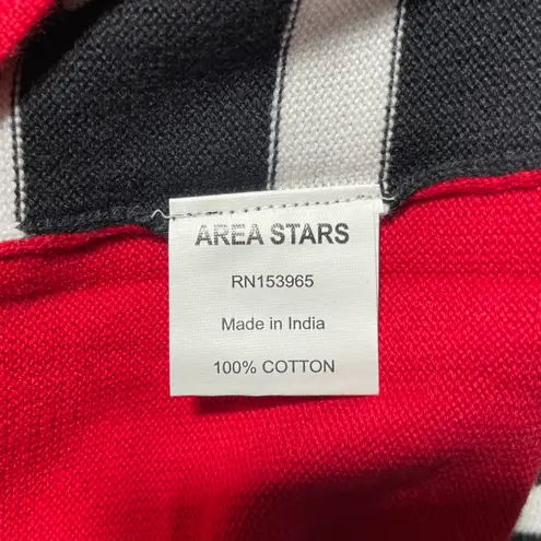 Area Stars New Color Block Stripe Mini Sweater Dress Black White Red Size Small