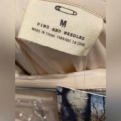 NWT Pins And Needles Cream Strapless Layered Tiered Ruffled Mini Party Dress