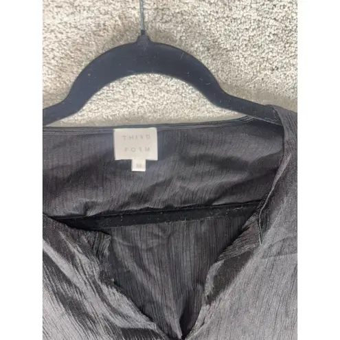 third form black long sleeve one piece romper satin medium