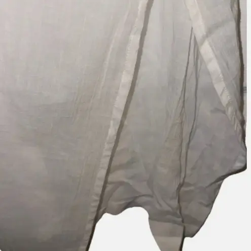 White Gauzy Cotton Hermoza Caftan Beach Swim Coverup Dress Women’s Medium