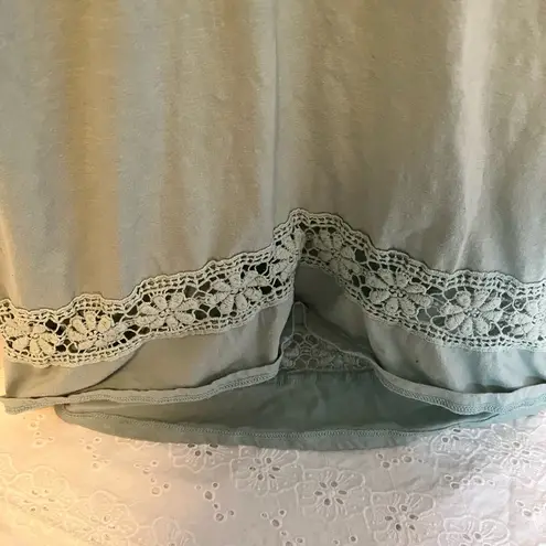 Mossimo Supply Co. Green Asymmetrical Embellished Tank Top Size XS